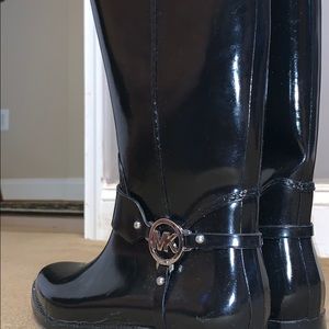 black Michael kors rain boots